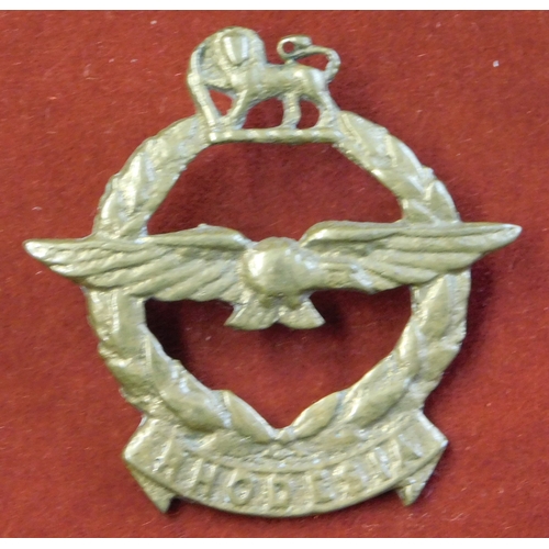 233 - Rhodesian Air Force Cap Badge, a poorly cast copy in gilding metal