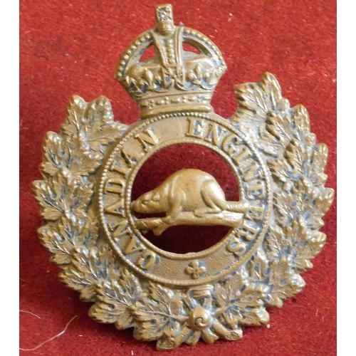 253 - British Commonwealth WWI Canadian Engineers Cap Badge, made by J.R. Gaunt London