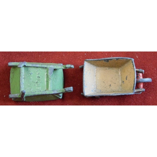 347 - Britains / Johillco - Collection of lead farm Carts and Barrows (4 items). With paint loss and damag... 