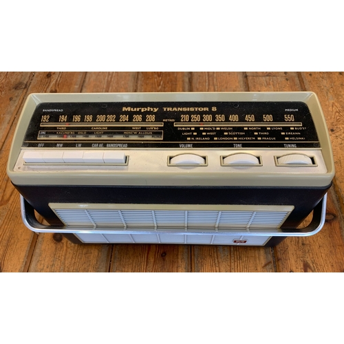 35 - Murphy Transistor 8 B815 Portable Radio. Made in the 1960s, with a dark brown and cream plastic casi... 