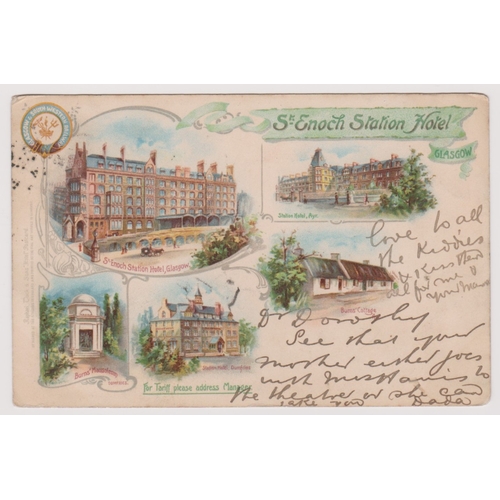 367 - Postcard - Scotland - London & South Western Railway Postcard. Used Glasgow 1904. St Enoch Station H... 