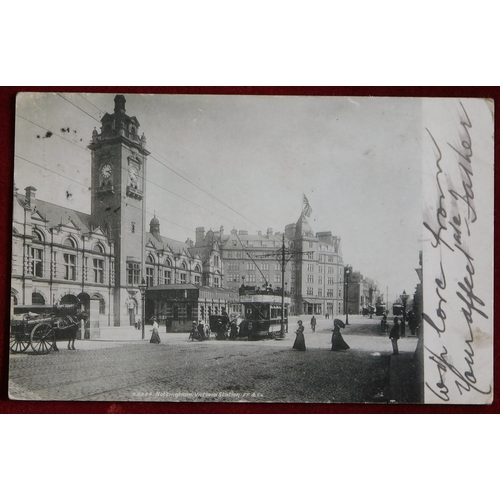 379 - Postcards - Nottingham Victoria Station (x5 postcards). Used 1902, 1904, 1905 and two unused.