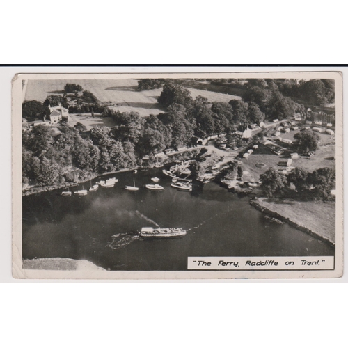 383 - Postcard - The Ferry, Radcliffe on Trent. Real Photo. Aerial view. Unused.