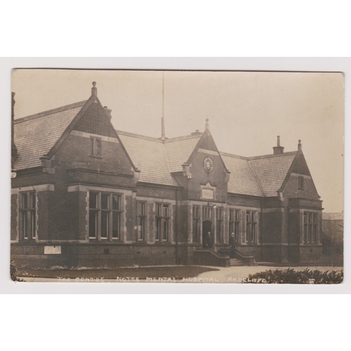 384 - Postcard - The Centre. Notts Mental Hospital, Radcliffe. Fine Real Photo. Used 1922.