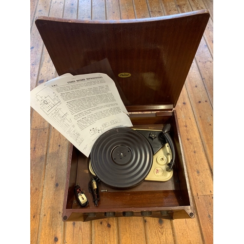 50 - An EMI/Capitol Vintage Gramophone. A Capitol RS101 tabletop gramophone circa 1959 with Garrard deck.... 