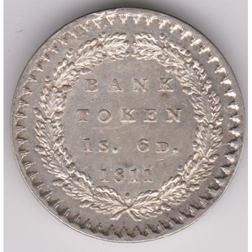 651 - Great Britain 1811 George III 1s6d Silver Bank Token, GEF