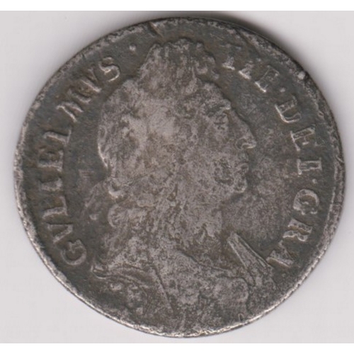 653 - Great Britain William III Shilling, (1697?), fair. Scarce