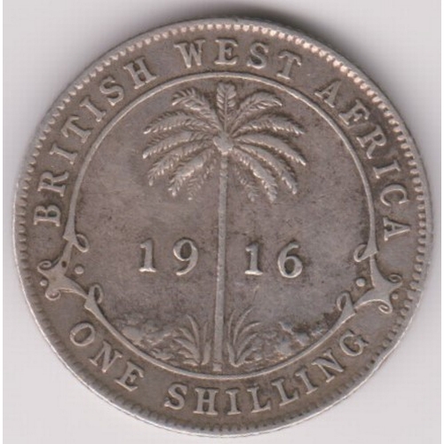 666 - British West Africa 1916H Shilling, VF