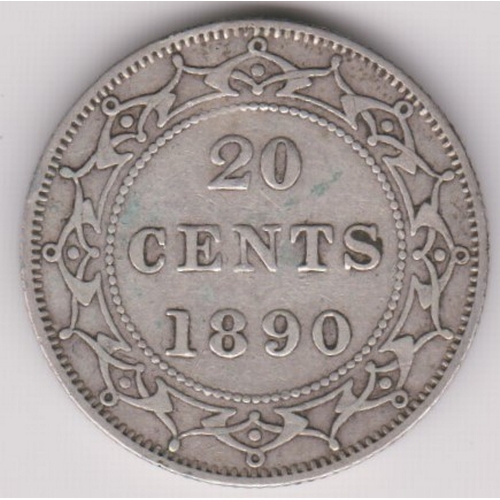 668 - Canada (Newfoundland) 1890 20 Cents, KM4, GVF