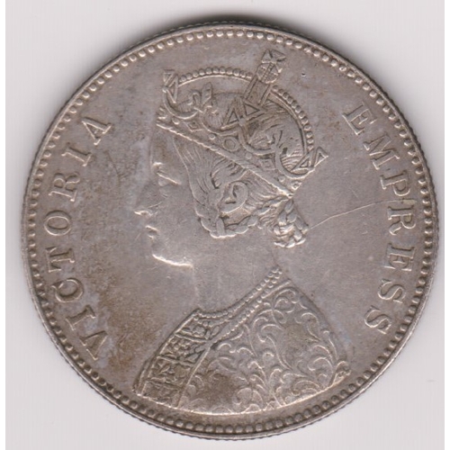 683 - India 1883 Silver Rupee, GEF