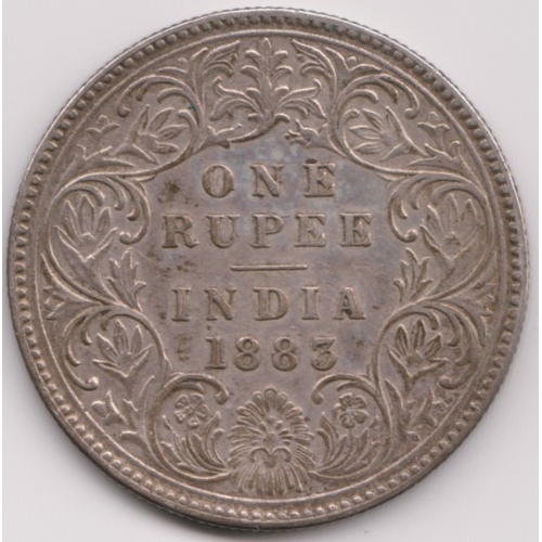 683 - India 1883 Silver Rupee, GEF