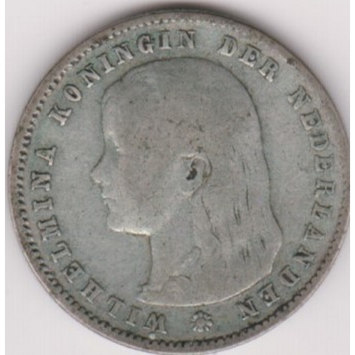 690 - Netherlands 1895 25 Cents, good fine