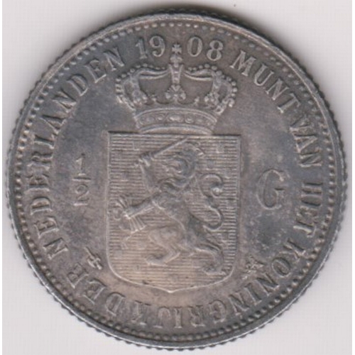 691 - Netherlands 1898 1/2 Gulden, KM121.1, NEF. Scarce