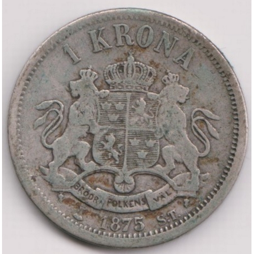 693 - Norway 1875 Krone, KM351, fine, scarce