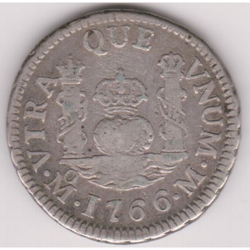 698 - Spain 1766 silver Real, GVF