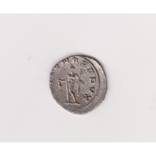 514 - Valerian AD 253-260 Billon Antoninianus. Reverse: Fortuna Redux, Mercury standing left holding purse... 