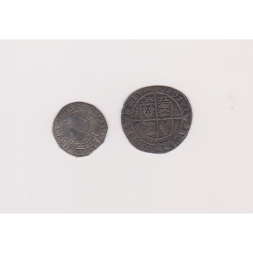 525 - Elizabeth I Sixpence 1572 Rose beside bust, together with a Threepence 1582 Fifth issue. Fair to fin... 