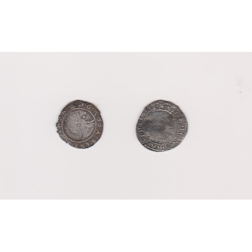 526 - Elizabeth I half-Groats of London x2, one badly double struck, otherwise about fine. (Qty 2)