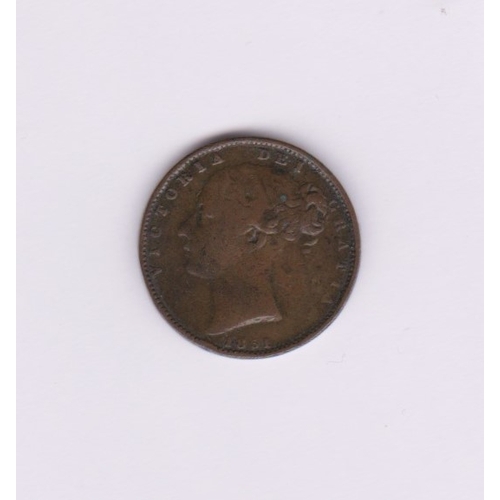 574 - Great Britain 1851 Victoria Farthing, NVF