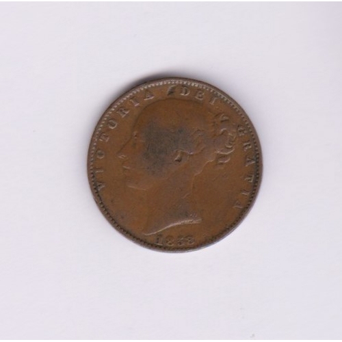 581 - Great Britain 1858 Victoria Farthing, NVF