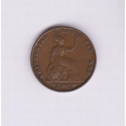 581 - Great Britain 1858 Victoria Farthing, NVF