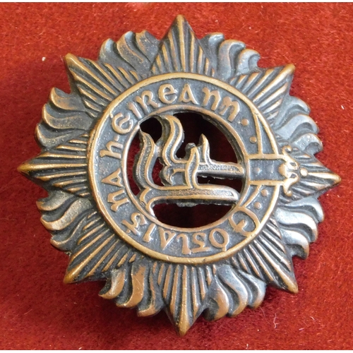 258 - Irish Army Defence Force (1922 pattern) Republic of Ireland Cap Badge, bronze with lugs