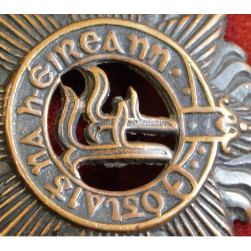 258 - Irish Army Defence Force (1922 pattern) Republic of Ireland Cap Badge, bronze with lugs