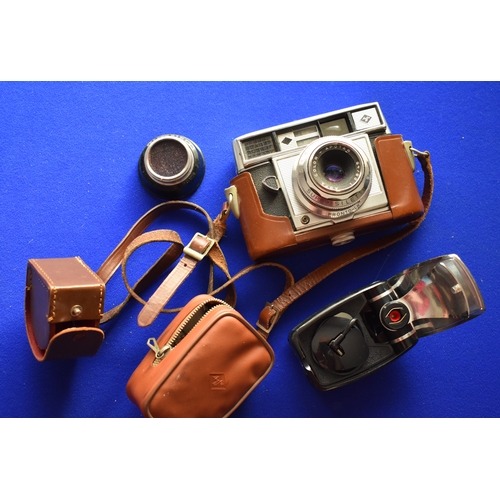 302 - Camera - Agfa Pronto-LK Super Silette-LK 35mm Camera with case, strap, Agfalux flash and Agfa lens h... 