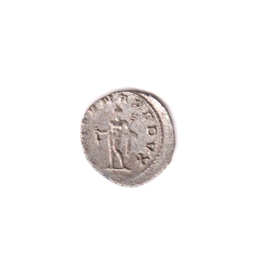 514 - Valerian AD 253-260 Billon Antoninianus. Reverse: Fortuna Redux, Mercury standing left holding purse... 