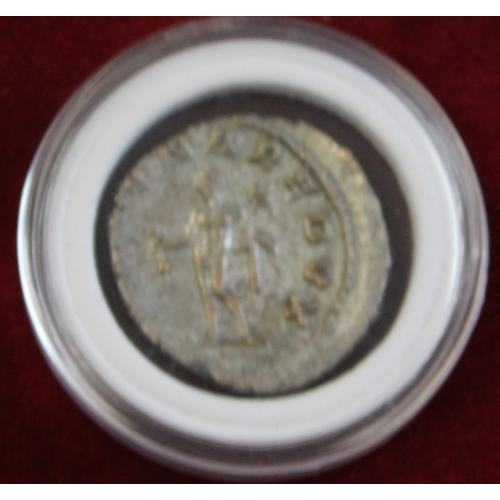 514 - Valerian AD 253-260 Billon Antoninianus. Reverse: Fortuna Redux, Mercury standing left holding purse... 