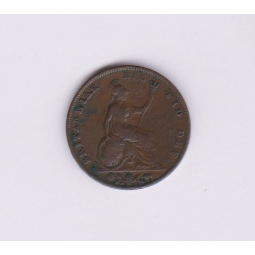 587 - Great Britain 1843 Victoria Farthing, NVF