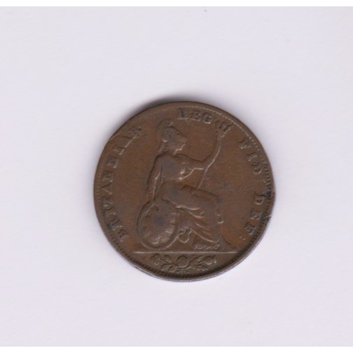 588 - Great Britain 1843 Victoria Farthing, fine