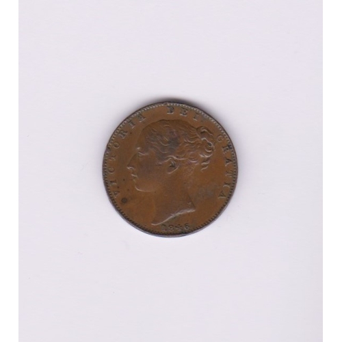 590 - Great Britain 1846 Victoria Farthing, EF