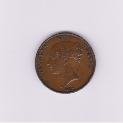 638 - Great Britain 1859 Victoria Penny, VF