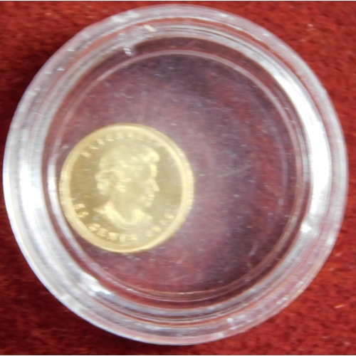 673 - Canada 2016 50 Cents, gold, UNC, 1gram