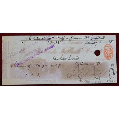 731 - Robarts Lubbock & Company, 15 Lombard Street, Used Order. RO 30.11.82. Lilac on white, watery bankno... 