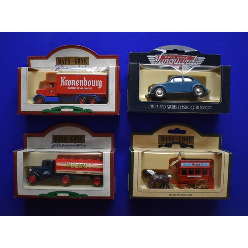 77 - Toy Vehicles. Days Gone x4 Boxed. Horse drawn bus Manns Beer. 1952 VW Beetle. 1937 Scammel Kronenbou... 