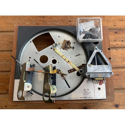 101 - BOX OF SPARE PARTS FOR GOLDRING RECORD PLAYERS. Parts for two Golding record decks; one Sony 5011 sy... 