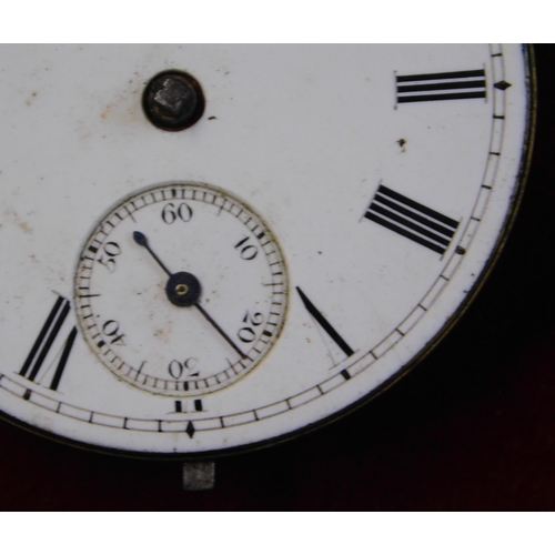 139 - Verge Fusee Pocket Watch movement only (no case). Engraved 'Simpson' in Hadleigh. Early 1800's. PLUS... 