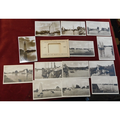 168 - Postcards. Norfolk. From 1920's Real Photos to 1960's printed colour. The Broads, Runton, Yarmouth e... 