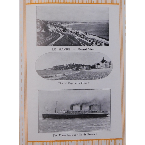 169 - Railways. Southern Railway circa 1934. Cruise of SS St Briac. Menus, Tickets and Le Havre guide. Nic... 