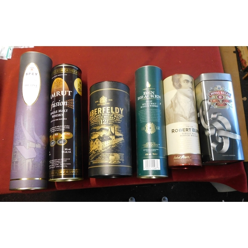 182 - Whiskey Sleeves. Collection of 18 cardboard sleeves. One with original empty bottle. All sleeves dif... 