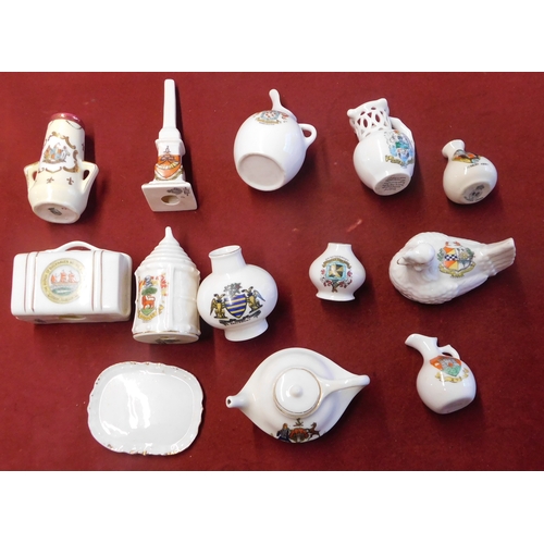 184 - Crested China. (x12) Collection of 12 items. Very good condition. Please note: buyer collects.