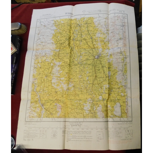 215 - British WWII Map of Burma, Third Edition (Hind-E, Zigon, Shwebo, Sinu ref: 84N) Map No. 29 survey HQ... 