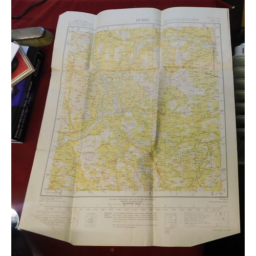 219 - British WWII Map of Burma, First Edition (Sagaing, Lower Chindwin, Pakokku, Mandalay, Kyaukse ref: 8... 