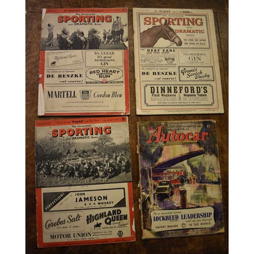 383 - Sporting News from 1937, 1938, 1940. The Illustrated Sporting and Dramatic News; Horse Racing, Rugby... 