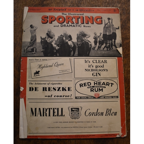 383 - Sporting News from 1937, 1938, 1940. The Illustrated Sporting and Dramatic News; Horse Racing, Rugby... 