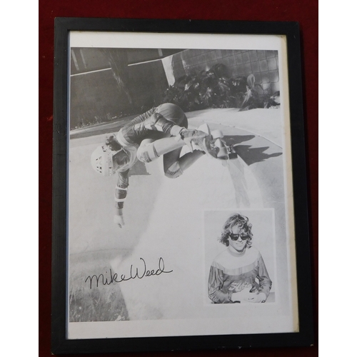 386 - Skateboarding. Mike Weed (1950s-2014). Classic 1970's Skateboarding Photo with printed signature. Fr... 