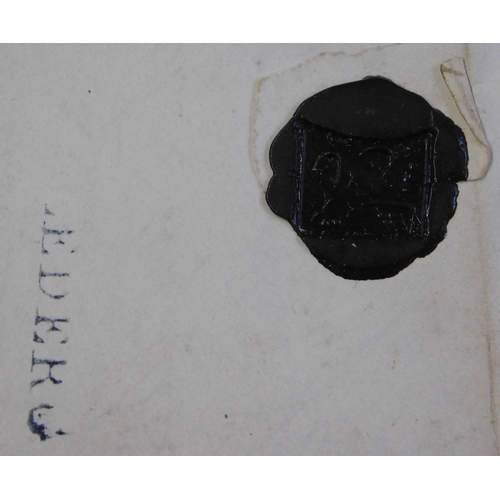 108 - Ireland 1839 EL Castle Derg to London with SL Castle Derg and Castle Derg/Penny Post in blue.