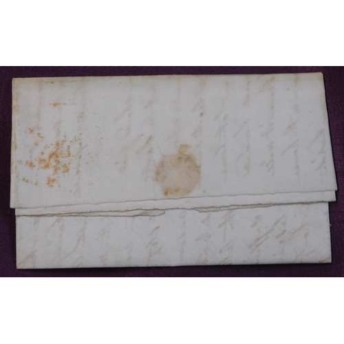 109 - Great Britain 1840 Postal History EL dated London July 1840 posted to Buckingham. 2 Line black Leigh... 